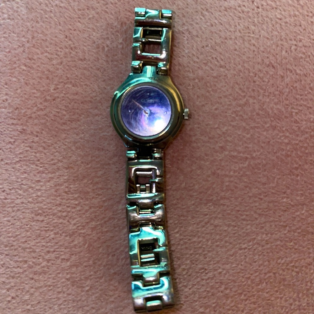 Guess watch with purple face